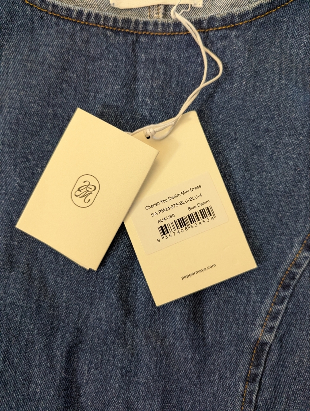 Peppermayo Denim Jumper NWT Women's Size 0 - Picture 7 of 9